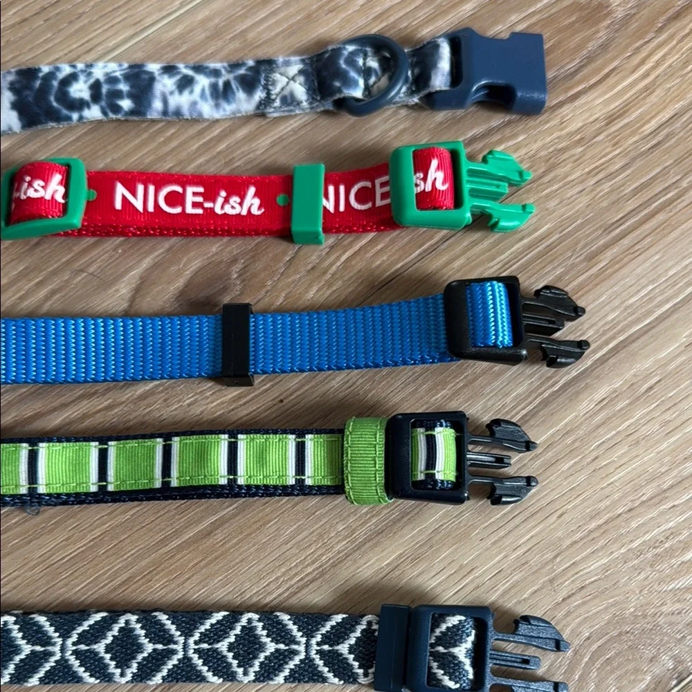 Top Paw Assortment x 5 Adjustable Dog Collars Small holiday